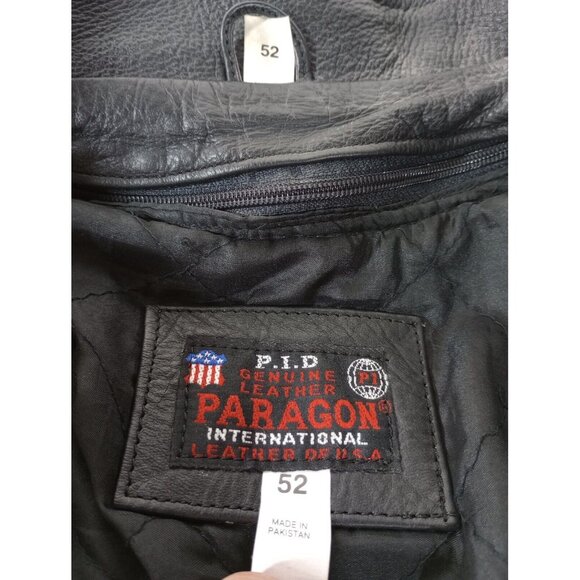 VTG Paragon International Harley Davidson Fatboy Leather Jacket READ DESCRIPTION - Picture 3 of 12